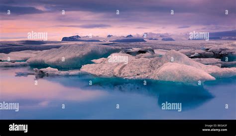 Sunrise at Jokulsarlon Glacier lake, Iceland Stock Photo - Alamy