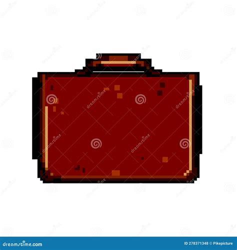 Leather Business Bag Game Pixel Art Vector Illustration Stock Vector Illustration Of