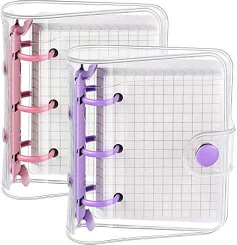 Amazon 2 Sets Mini Transparent 3 Ring Binder Covers With Mini