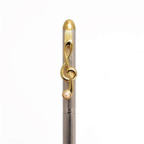 Vintage Treble Clef Mikimoto Pearls Pen For Sale At Stdibs