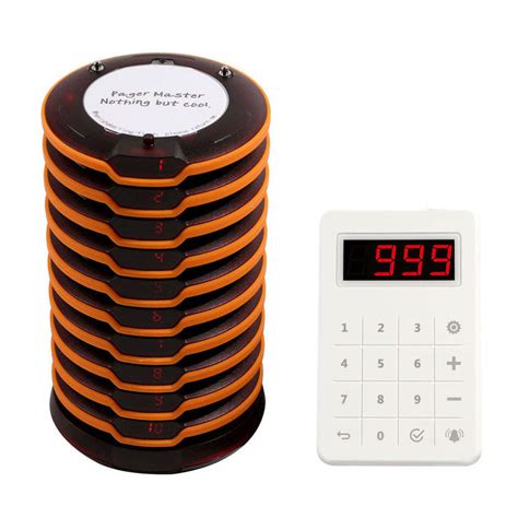 Wireless Queue Calling Guest Customer Beeper Buzzer System Coaster