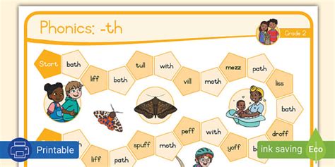 Grade Phonics Th Printable Game Lehrer Gemacht