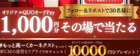 オリジナルquoカードpay1 000円分がその場で当たるキャンペーン｜懸賞主婦