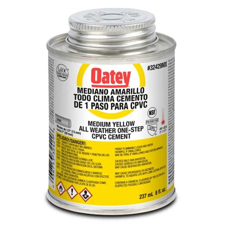 Cemento Para CPVC Gold Flowguard Oatey 237ml 8 Oz 32439MX Bedon