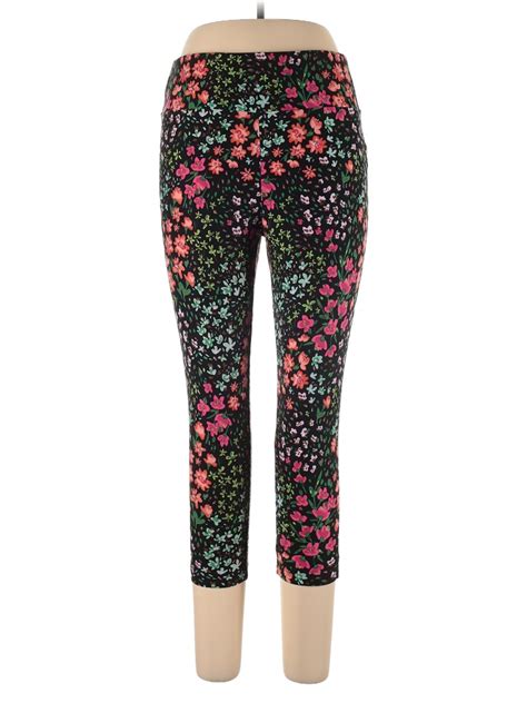 Terra & Sky Multi Color Black Leggings Size 0X (Plus) - 38% off | thredUP