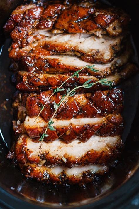 Slow Cooker Pork Belly With Honey Balsamic Glaze Slow Cooker Pork