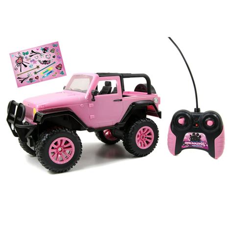 Jada Toys Girlmazing 116 Scale Remote Control Pink Jeep Walmart