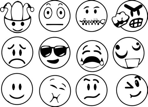 Emoticon Face Coloring Pages