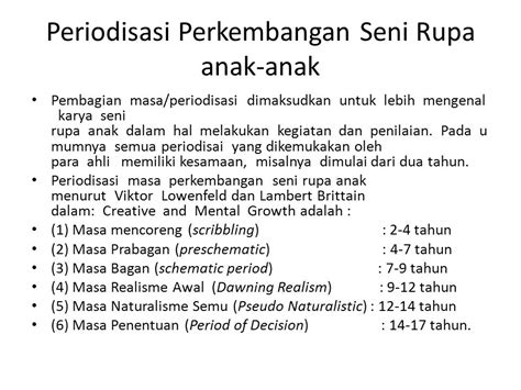 Perkembangan Estetika Anak Estetik Muda