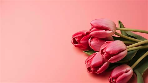 Pink tulips background. Illustration 23460784 Stock Photo at Vecteezy