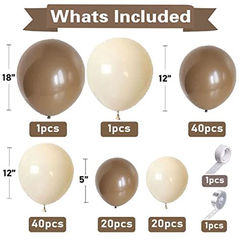 Inch Boho Brown Neutral Nude Tan Teddy Bear Balloons Balloon Garland Kit Jungle Safari Boho