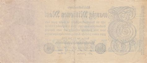 Billet Allemagne 20 Millionen mark Reichsbanknote Série 22AF 1923