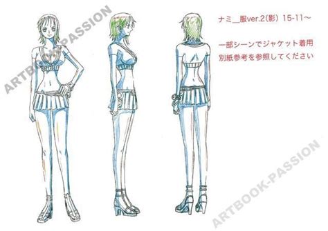 Nami Color Outlines Sheet Character Design Official Reference Settei Bocetos