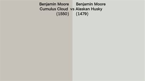 Benjamin Moore Cumulus Cloud Vs Alaskan Husky Side By Side Comparison