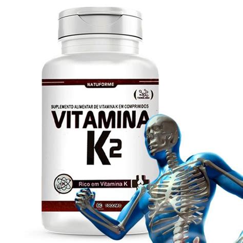 Vitamina K2 Concentrada Menaquinona 60 Comprimidos 1000 Mg Natuforme