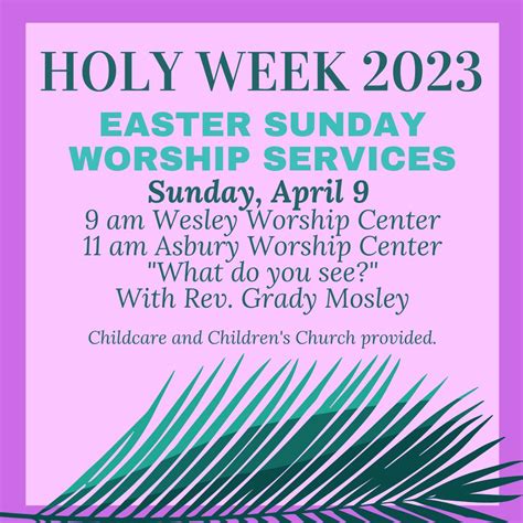 Holy Week 2023 Social Media 1 First United Methodist Church Madison