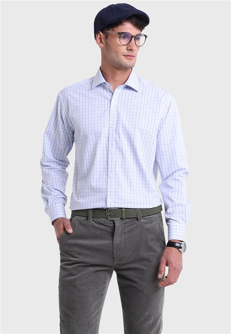 Ripley Camisa Formal Spandex Cuadros Arrow