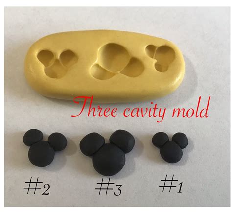 Mickey Mouse Heads Silicone Push Mold Flexible Molds Etsy