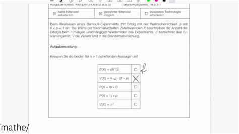 Mathelernen Mit Martin Bifie Beispiel Bernoulli Experiment Youtube