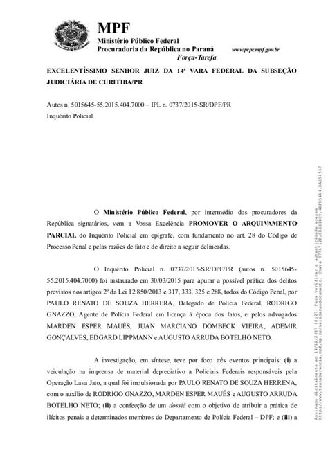 Pedido De Arquivamento Do Ipl 737 Sobre Os Dissidentes