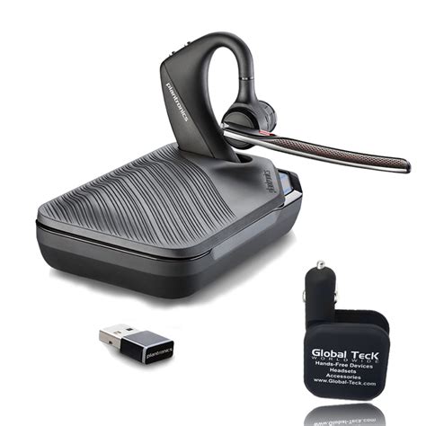 Plantronics Voyager 3200 Uc Bluetooth Headset Usb Dongle And Charging Case 207371 01