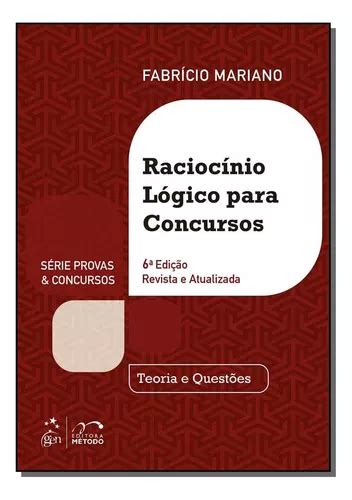 Raciocinio Logico Para Concursos metodo Metodo Editora Frete grátis