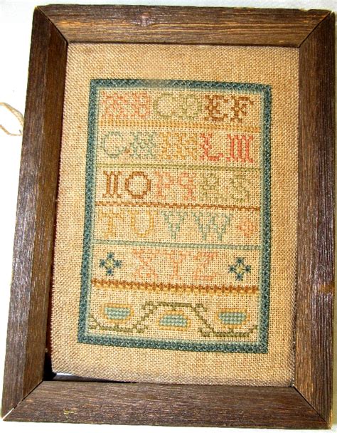 Antique Framed Sampler 6 X 8 Ec