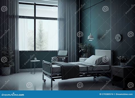 Hospital Room With Beds And Comfortable Medical Equipped In A Modern