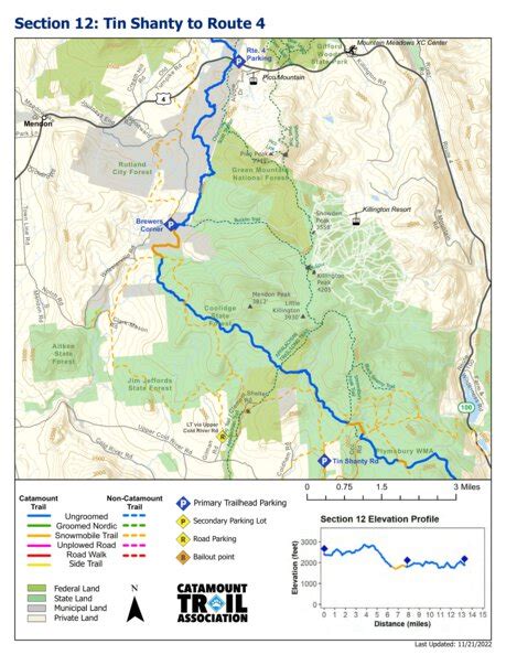 Catamount Trail - Section 12 Map by Catamount Trail Association ...