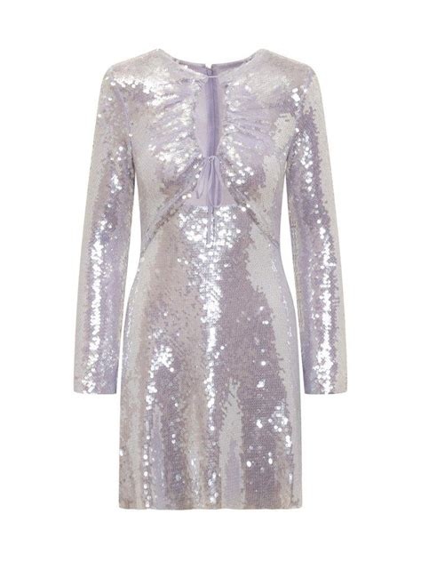 Self Portrait Sequin Mini Dress In White Lyst