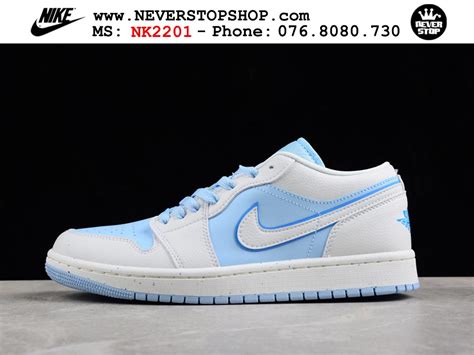 Giày Nike Air Jordan 1 Low Reverse Ice Blue Cổ Thấp