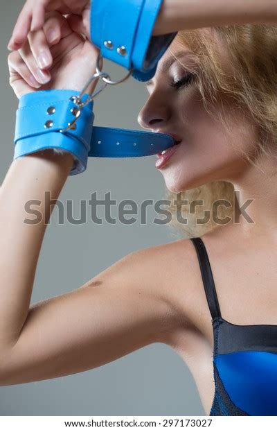 Woman Underwear Bite Handcuffs Bdsm Sex Stock Photo 297173027