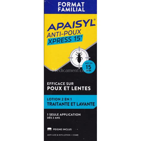 Apaisyl Anti Poux Xpress Lotion En Avec Peigne Traitante Et