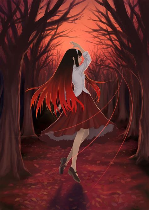 Red Anime Forest Wallpapers - Wallpaper Cave