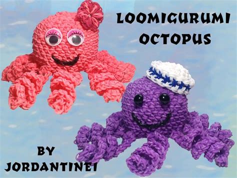 New Loomigurumi Amigurumi Octopus Rubber Band Crochet Rainbow