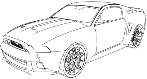 Mustang GT Car Coloring Page - Wecoloringpage.com