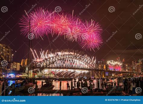 Manifestazione Di Anno Di Eve New Dei Fuochi D Artificio Di Sydney Al