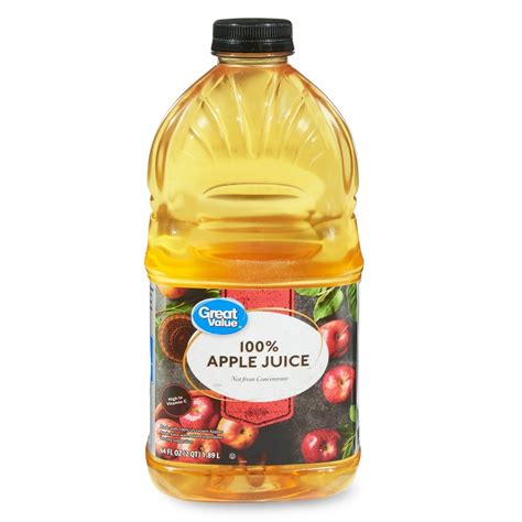 Great Value Not From Concentrate 100 Apple Juice 64 Fl Oz