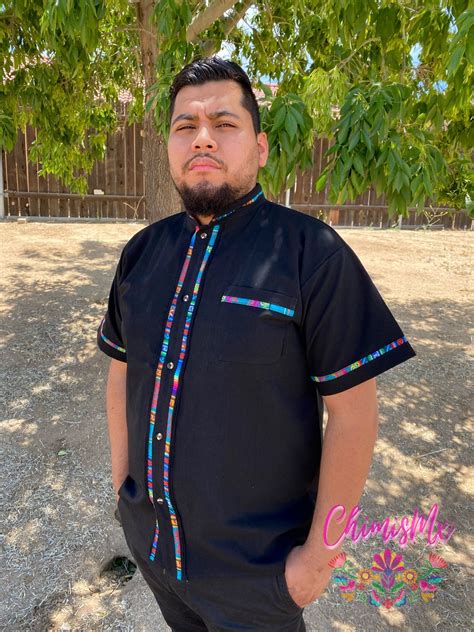 Mens Mexican Traditional Shirt Guayabera For Men Fathers Day T