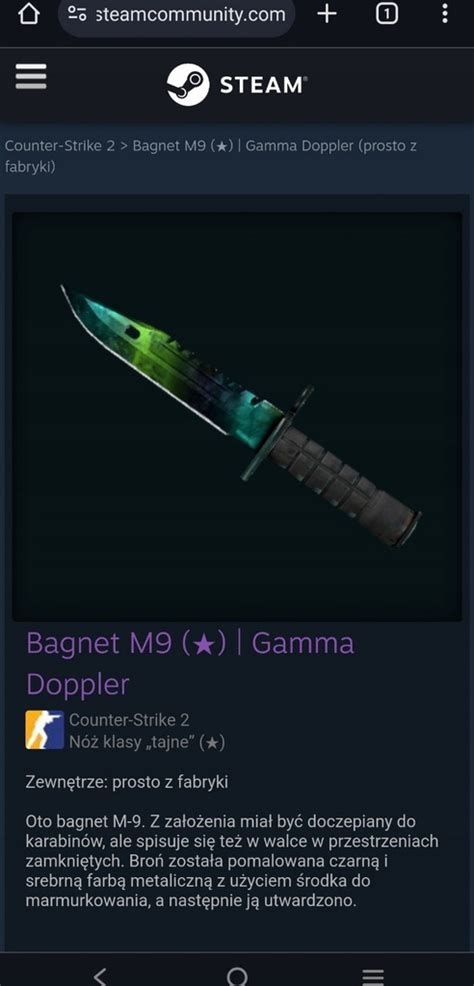 Kosa Cs Go Cs Bagnet M Gamma Doppler Fn Oficjalne