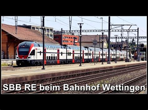 Sbb Re Regio Express Und Andere Z Ge Beim Bahnhof Wettingen Im Kanton