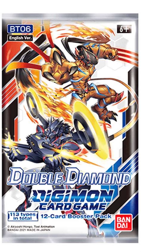 Digimon Booster Pack Double Diamond BT06 EN Yu Gi Oh Structure