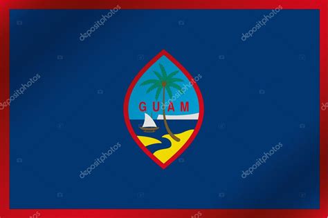 Ilustraci N De La Bandera Ondulada D Del Pa S De Guam