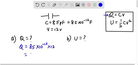 Solved Q5 A Calculate The Charge Q Stored On A 3 Pf Capacitor With 20v Across It B Find