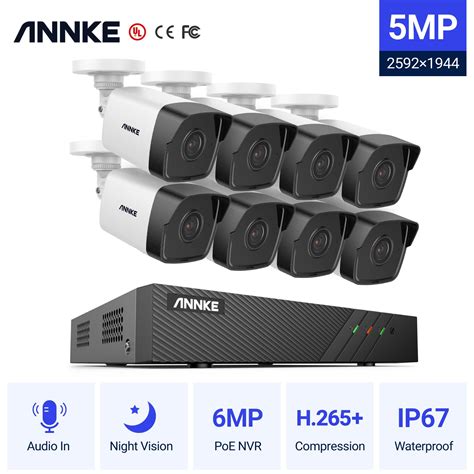 Annke Mp Ch Fhd Network Video Security System H Mp Nvr Poe With