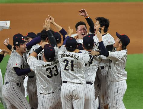 Wbc決勝＜日本・アメリカ＞優勝し、歓喜の大谷ら侍ジャパン（撮影・光山 貴大） ― スポニチ Sponichi Annex 野球