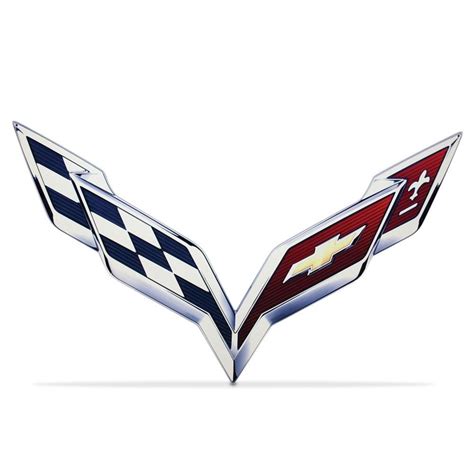 C7 Corvette Stingray Crossed-Flag Emblem Metal Sign| WestCoastCorvette.com