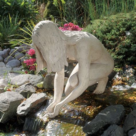 Artistic Solutions Nude Female Lake Fountain Garden Statue Sculpture