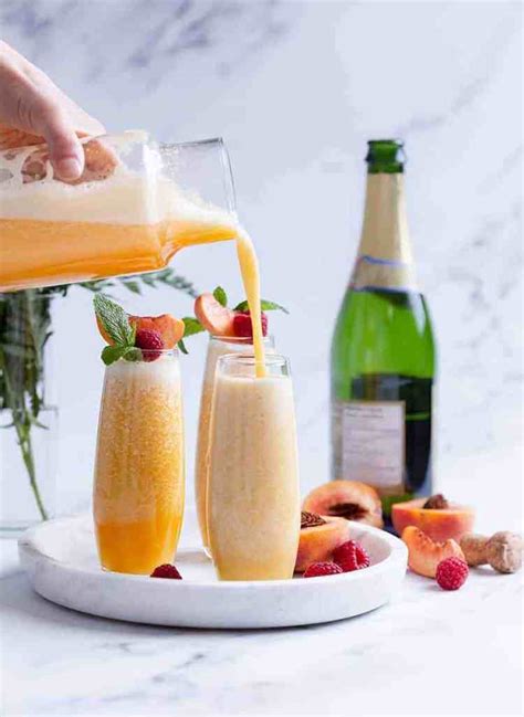 Non Alcoholic Peach Bellini Recipe • Virgin Bellini Mocktail • Easy Recipes