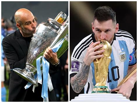 Pep Guardiola Compares Man City S Treble Triumph To Lionel Messi S